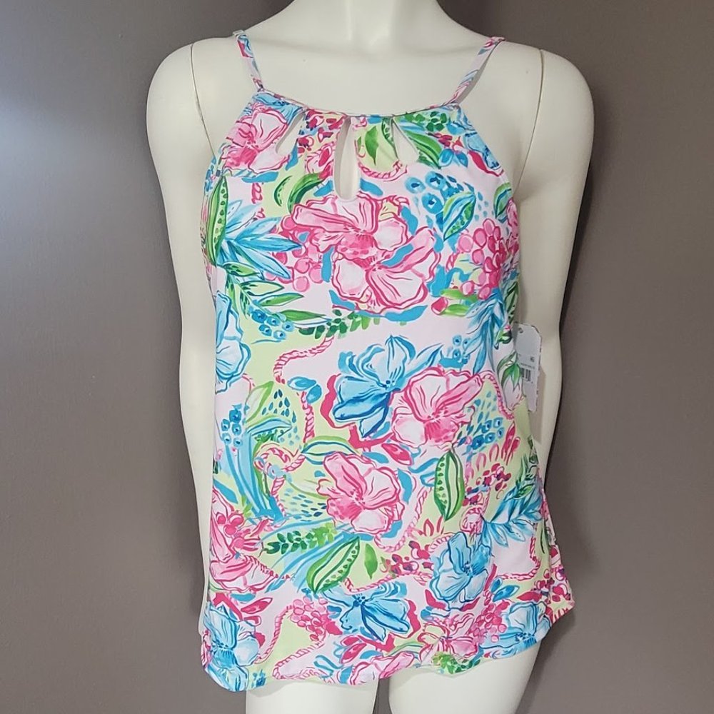 Stella Parker High Neck Tankini Top Size Large